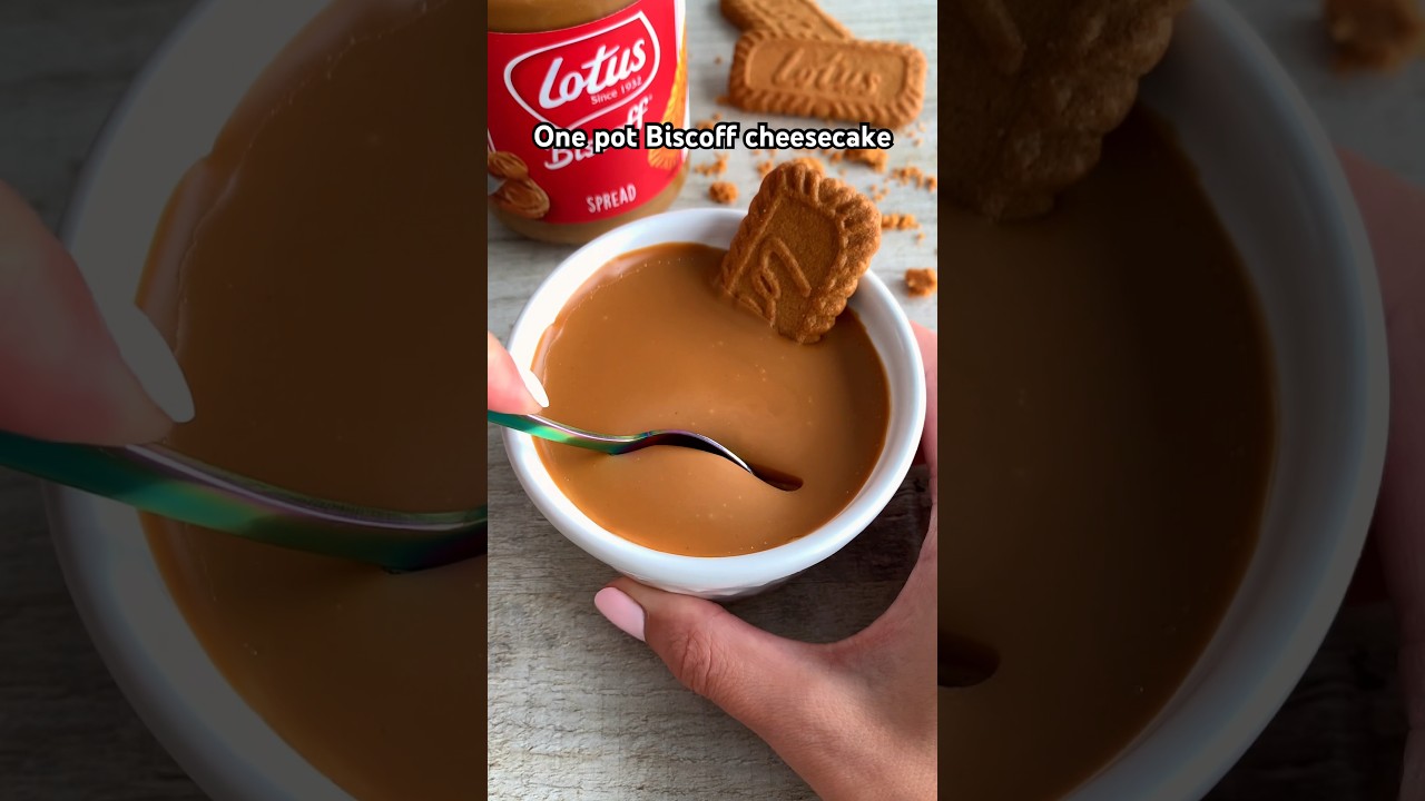 The easiest Biscoff cheesecake ever! #easyrecipe #lotusbiscoff #recipe