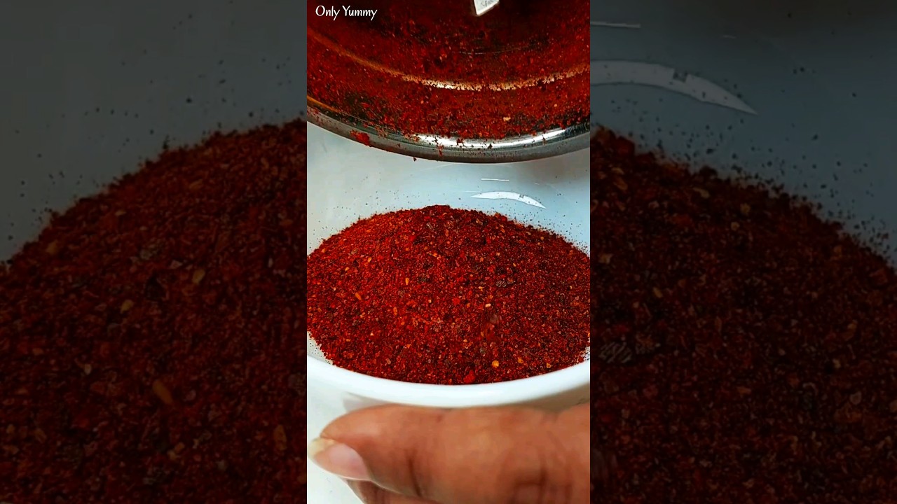 How To Make Kashmiri Lal Mirch Powder🌶️🌶️🔥 #shorts