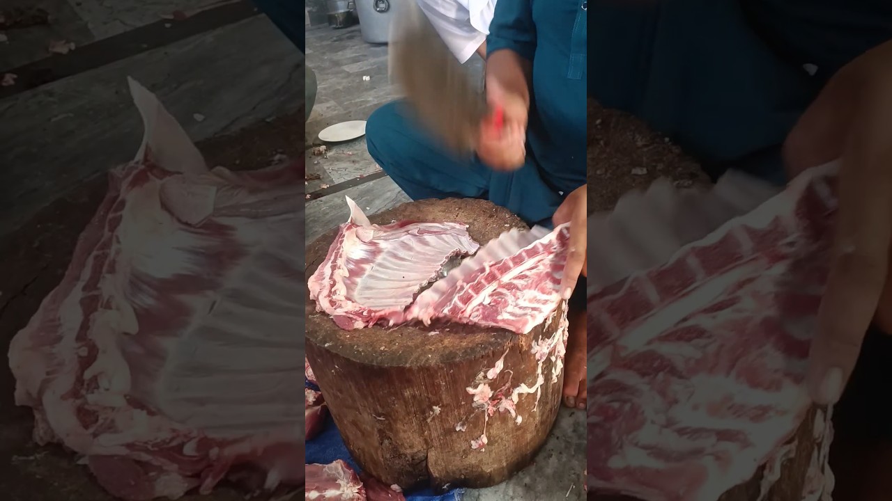 Mutton chops cutting expert butchers