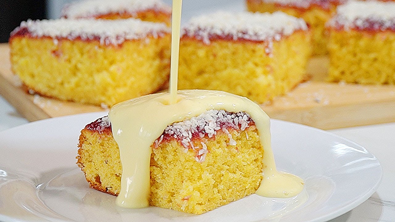 OLD SCHOOL Jam & Coconut Sponge  British Classic