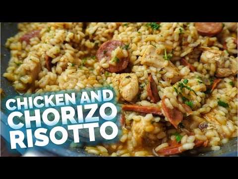 One-Pan Chicken and Chorizo Risotto in Just 25 Minutes!