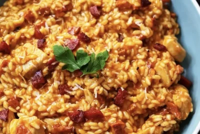 Slow Cooker Chicken & Chorizo Risotto