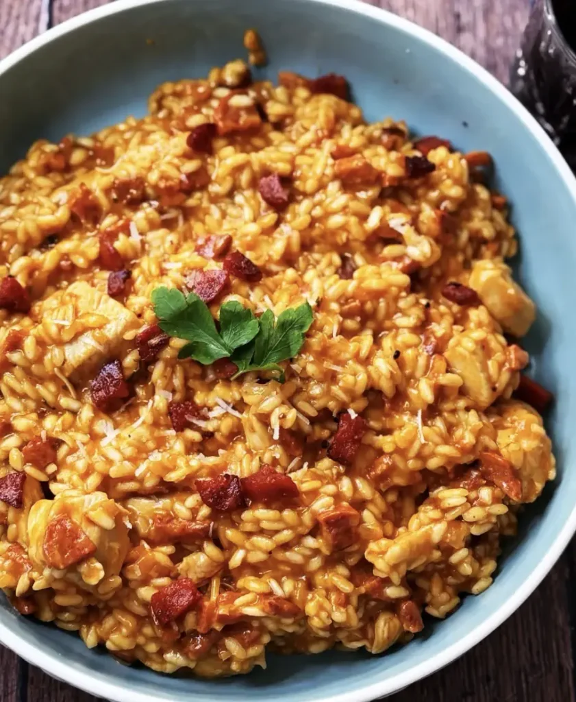 Slow Cooker Chicken & Chorizo Risotto